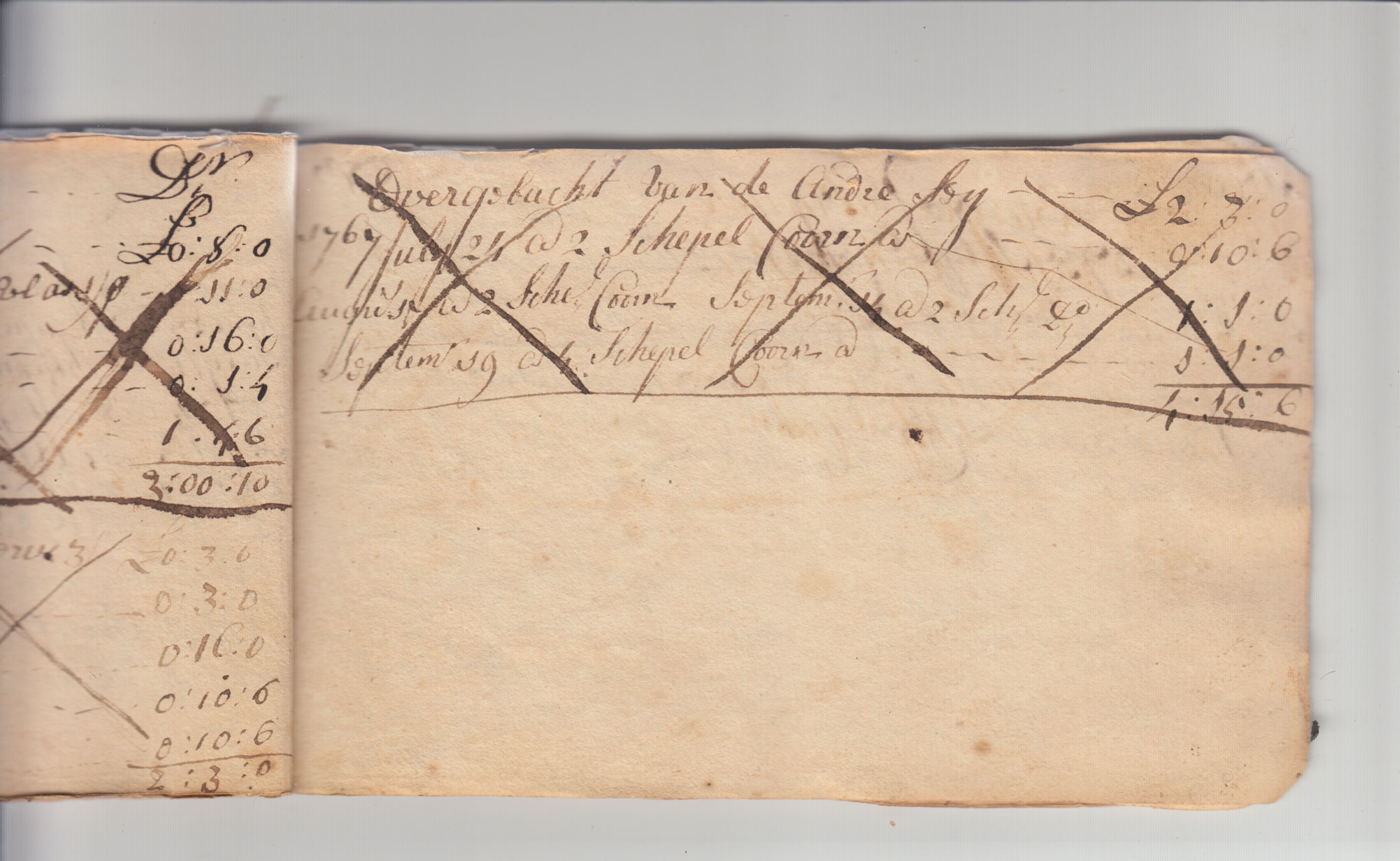 BH105 Pg 11, 1759-1771 & 1783 - Farm Sales Account Book - Pages 11-20
